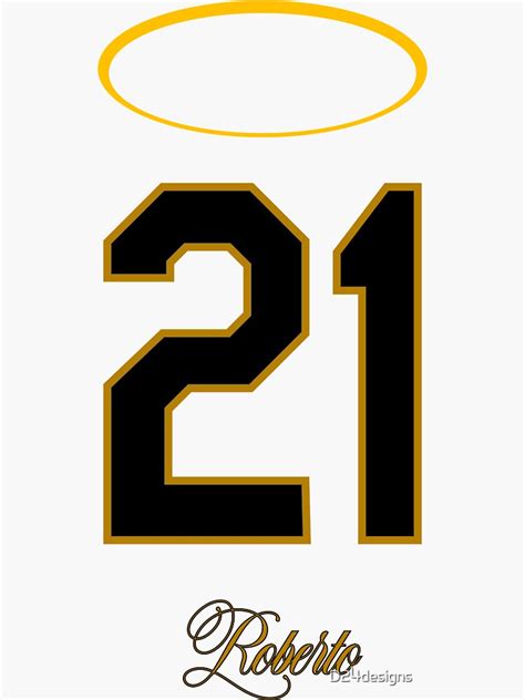 "Roberto Clemente - 21" Sticker for Sale by D24designs | Redbubble