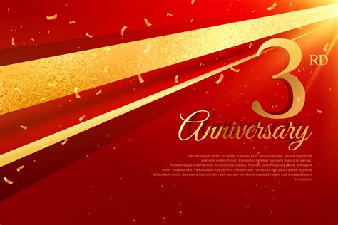 3rd anniversary celebration card template - Download Free Vector Art, Stock Graphics & Images