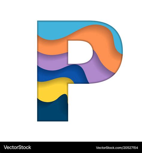 Colorful letter p Royalty Free Vector Image - VectorStock