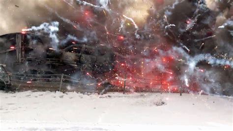 Caught on Video: Fireworks Truck Explodes in 120-Vehicle Crash in Michigan | KTLA