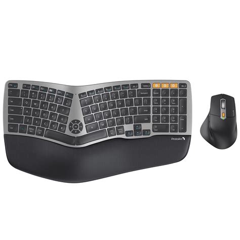 Ergonomic Wireless Keyboard Mouse, ProtoArc EKM01 Ergo Bluetooth ...