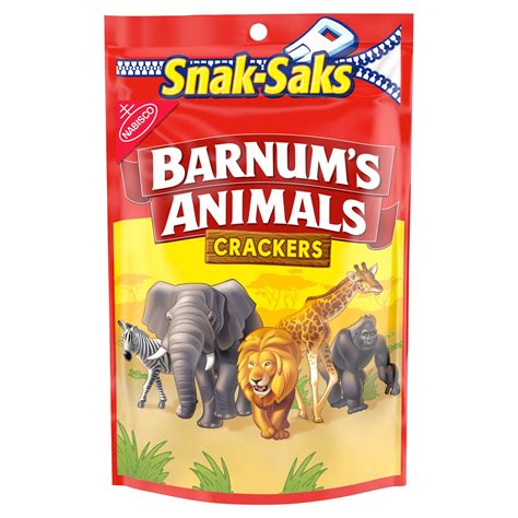 Barnum's Original Animal Crackers, 8 oz Snak-Sak Animal Shapes | Meijer ...