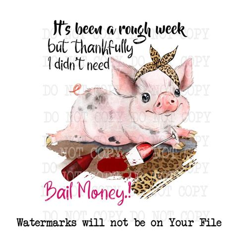 Pig Png, Pig With Wine, Pig Clipart, Digital Download, Funny ...