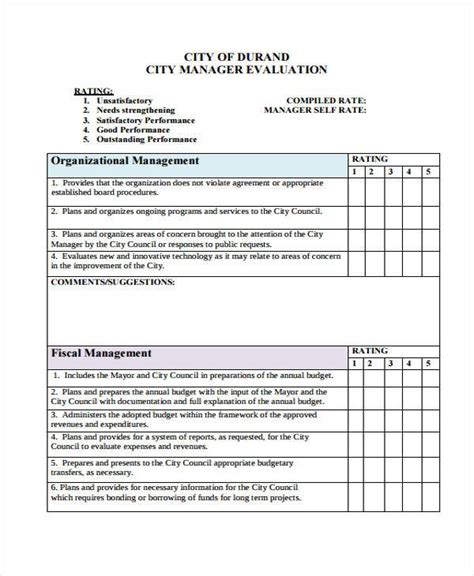 FREE 10+ Sample Manager Evaluation Forms in PDF | MS Word