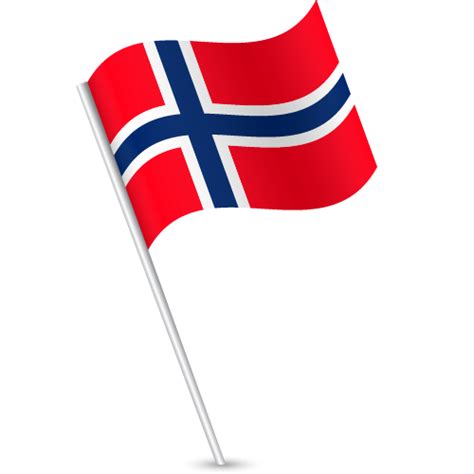 Printable Country Flag of Norway - Flagpole | Vector Country Flags of ...