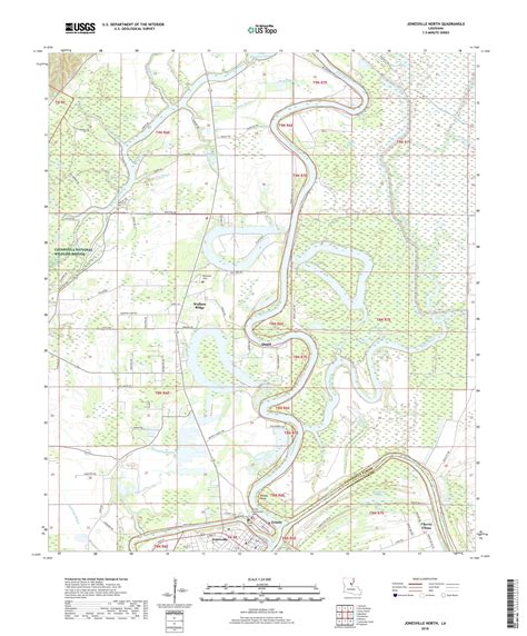 MyTopo Jonesville North, Louisiana USGS Quad Topo Map