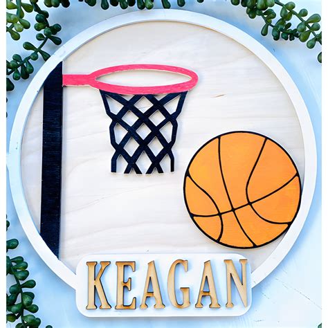 Customizable Sporty Basketball Sign – Glowforge Shop