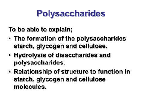 Polysaccharides Cellulose