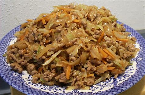 ASIAN PORK & CABBAGE SKILLET DINNER - Linda's Low Carb Menus & Recipes