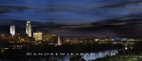 Omaha Night Skyline - Photography by A n d r e w J B a r a n