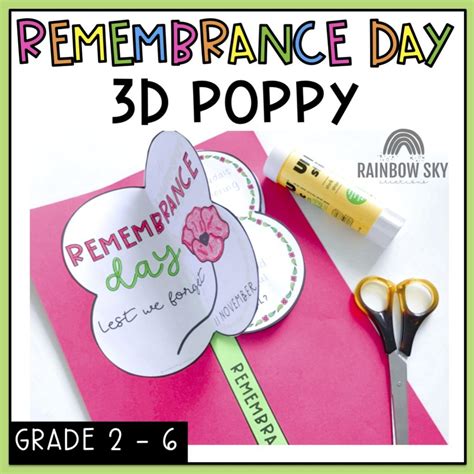 Remembrance Day 3D Poppy Craft