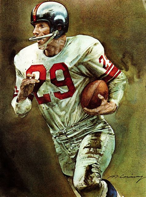 Alex Webster, NY Giants halfback/fullback. Painting by Merv Corning | Ny giants football, Giants ...