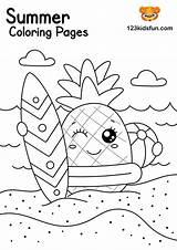 Summer Coloring Worksheets For Kids Pages sketch template