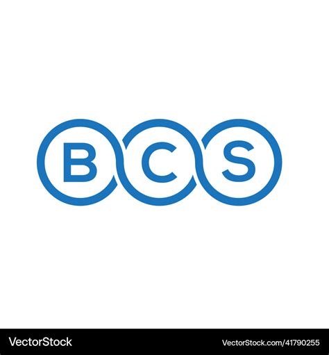 Bcs letter logo design on white background Vector Image