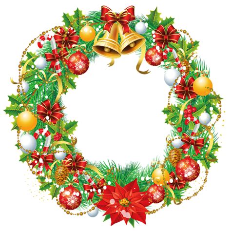 Transparent Christmas Wreath PNG Clipart Picture | クリスマス イラスト, クリスマス, アート