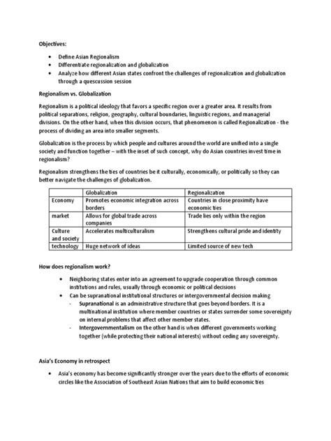 Chapter 6 - Asian Regionalism | PDF | Globalization | Trade