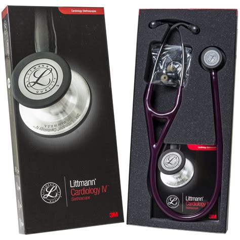 3m 6166 Littmann Cardiology IV Stethoscope - 27" Tubing - Plum with ...