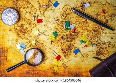 Retro Old Map Background Texture Stock Photo 1964506546 | Shutterstock