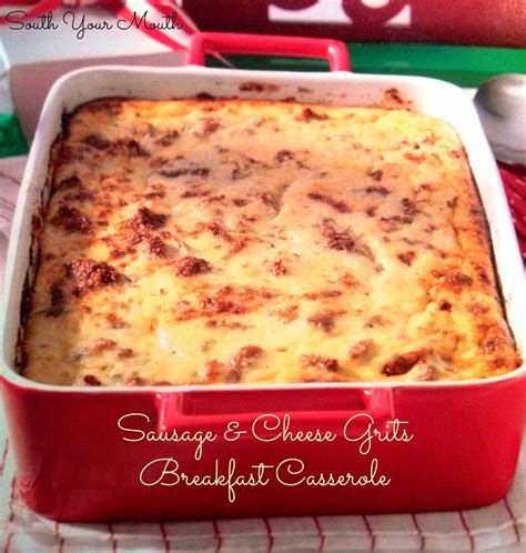 Cheesy grits and pork sausage cook up a Southern version of the breakfast casserole! Grits ...