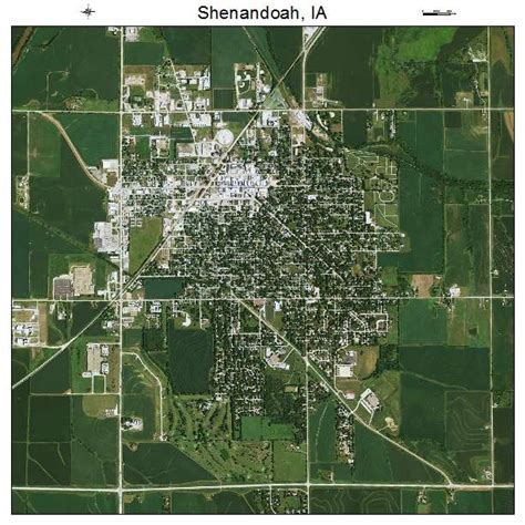 Aerial Photography Map of Shenandoah, IA Iowa