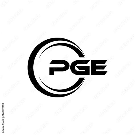 PGE letter logo design with white background in illustrator, vector ...