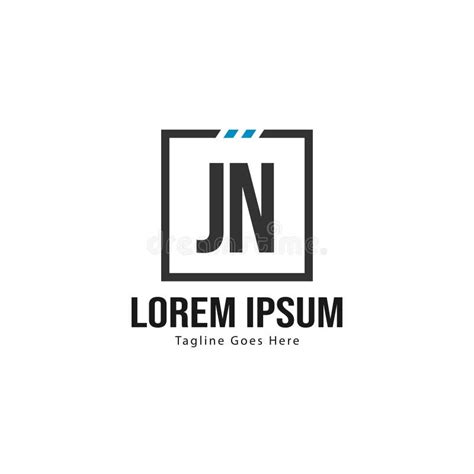 Initial JN Logo Template with Modern Frame. Minimalist JN Letter Logo ...