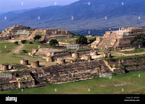 Monte Alban Oaxaca Mexico pyramids pyramid Zapotecs Stock Photo - Alamy