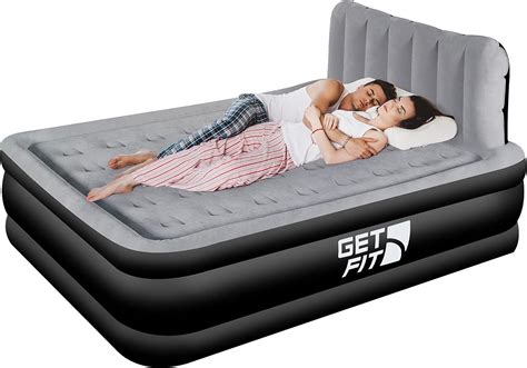 Get Fit Air Bed With Built In Electric Pump - Premium King Airbed - Quick Blow Up Bed With ...