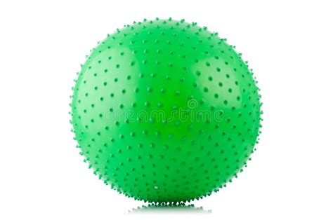 Green exercise ball stock image. Image of balance, elastic - 30346939