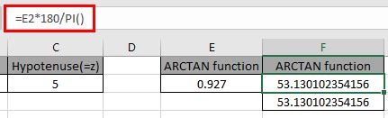 How to use the ATAN Function in Excel