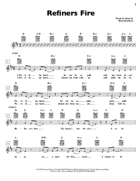 Refiner's Fire Sheet Music PDF (Brian Doerksen) - PraiseCharts