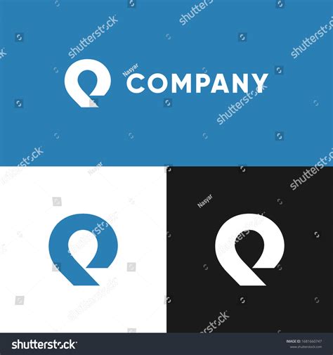 Simple icon logo design of curve shape with - Royalty Free Stock Vector ...