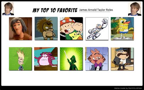 my top 10 favorite james arnold taylor roles by cartoonstarreviews on ...