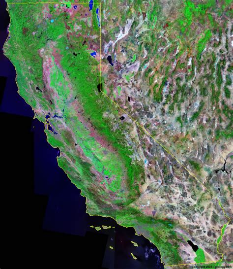 California Satellite Images - Landsat Color Image