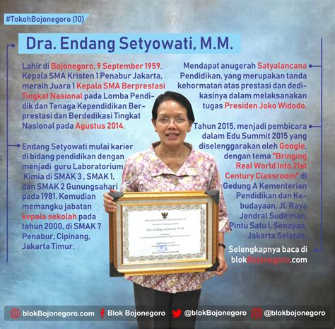 Endang Setyowati Kepala Sekolah Terbaik Nasional