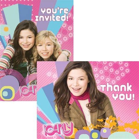 Amazon.com: iCarly Pack of 8 Invitations with Thank You Cards ...