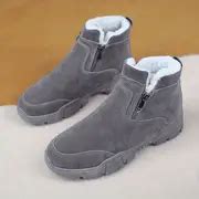 Mens Thermal Winter Shoes Boots Side Zipper Casual Walking Shoes - Men ...