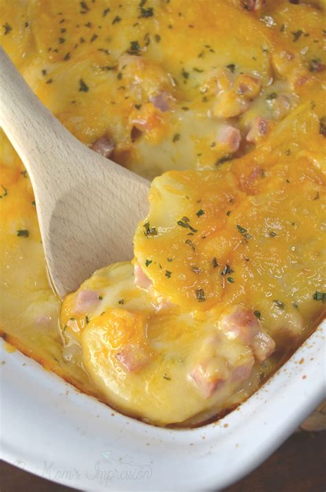 Easy Cheesy Scalloped Potatoes and Ham Recipe - A Mom's Impression