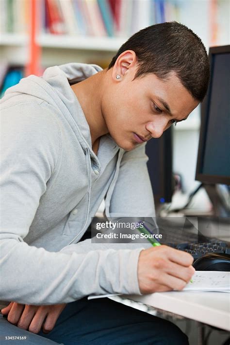 University Student Working At Computer Desk High-Res Stock Photo - Getty Images