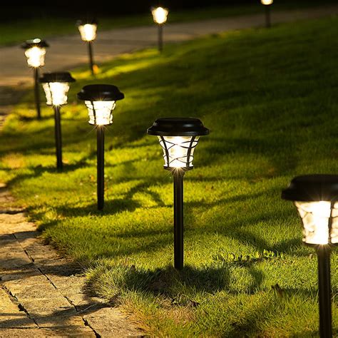 GIGALUMI Solar Pathway Lights Outdoor, Solar Powered Garden Lights, Waterproof Led Path Lights ...