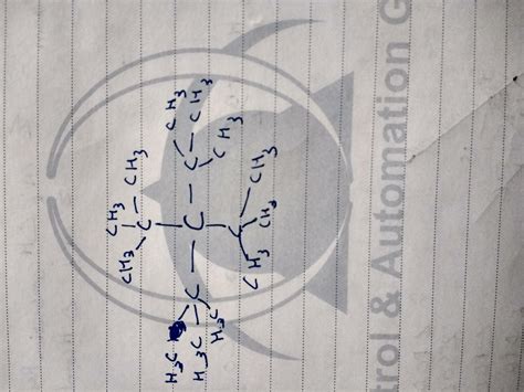 structure formula of tetra-tert butyl methane - Brainly.in