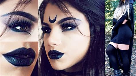 Gothic Witch HALLOWEEN Makeup Tutorial! + Costume Outfit Idea & Hair! - YouTube