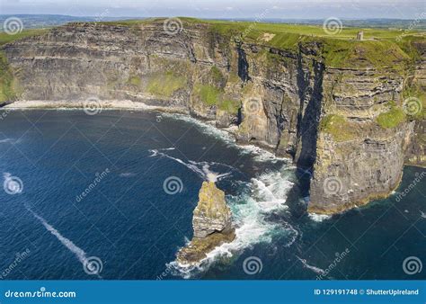 Aerial View of the World Famous Cliffs of Moher in County Clare Stock Photo - Image of ...