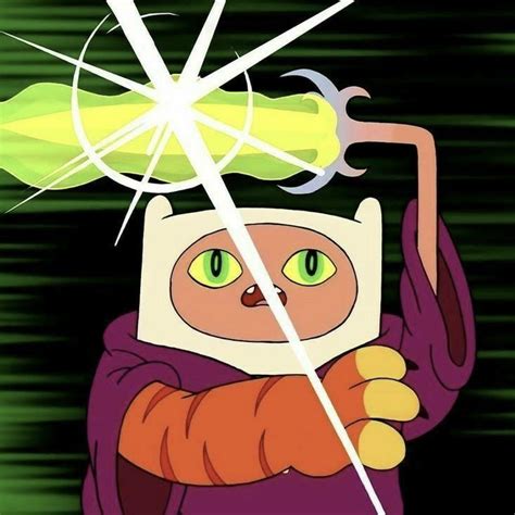 a cartoon character holding a light saber in his hand