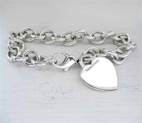 Tiffany & Co. Heart Charm Bracelet 925 Sterling Silver by baffy21