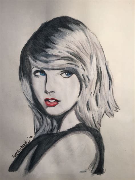 This is my WaterColor Portrait of Taylor Swift!! #RedLipClassic #1989 #TaylorSwift | Watercolor ...