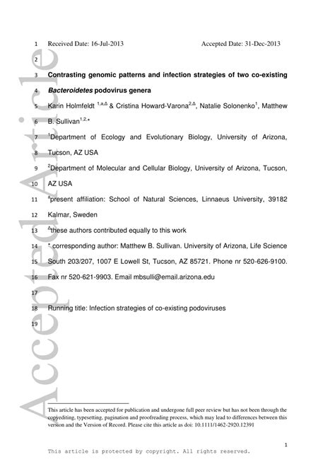 (PDF) Contrasting genomic patterns and infection strategies of two co-existing Bacteroidetes ...