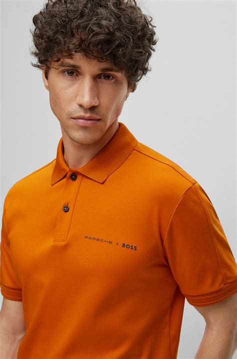 BOSS - Porsche x BOSS interlock-cotton slim-fit polo shirt