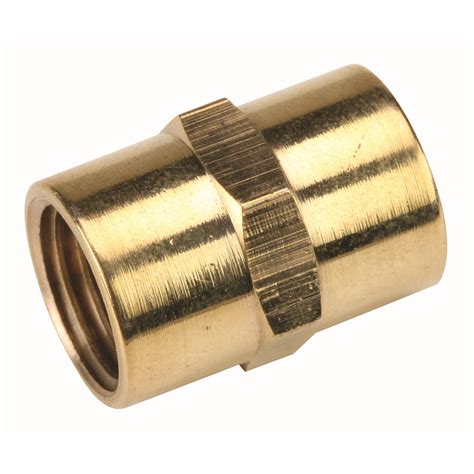 1/4 in. x 1/4 in. Female Brass Pipe Coupling