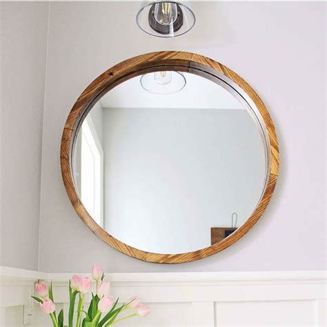 Round Wood Mirror DIY - Angela Marie Made | Kendin yap ayna, Kendin yap banyo fikirleri, Banyo ...